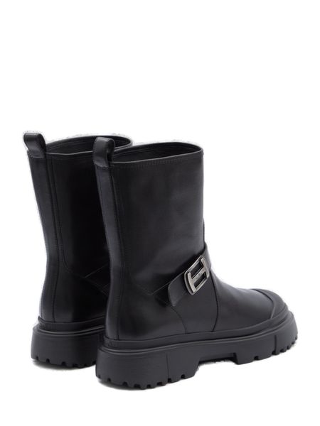 HOGAN Classic Black Ankle Boots for Women - FW23