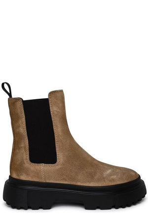 HOGAN Beige Women's Boots for the 2024 Fall/Winter Season