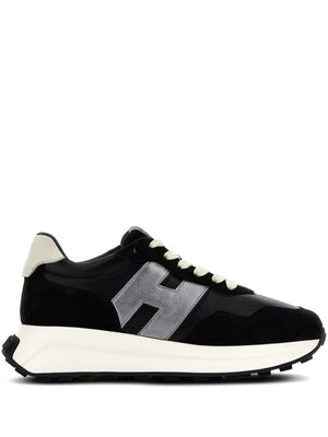 HOGAN Urban Elegance Low-Top Sneakers in Black Leather