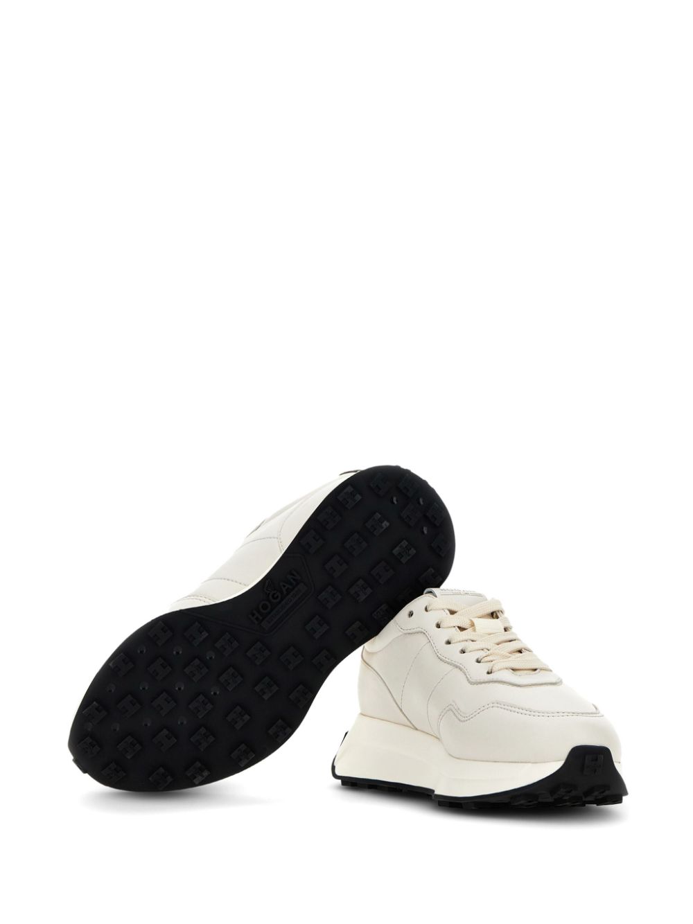 HOGAN Elegant Almond Toe Lace-Up Sneakers