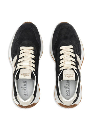 HOGAN Round Toe Leather Sneakers for Women