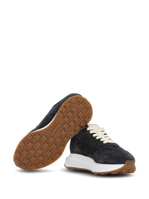 HOGAN Round Toe Leather Sneakers for Women