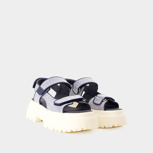 HOGAN Navy Cinturino Sandals for Women - FW23 Collection