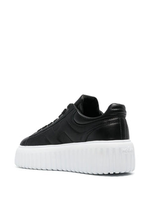 HOGAN Chic Black and White Quilted Sneakers for Women