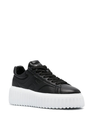 HOGAN Chic Black and White Quilted Sneakers for Women