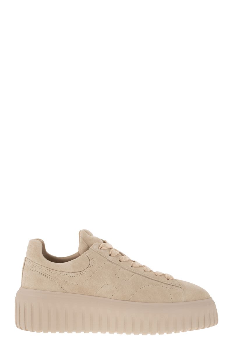 HOGAN Suede H-Striped Women's Trainers - 5.8 cm Height