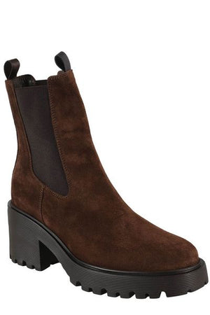 HOGAN Mini Suede Leather Chelsea Ankle Boots