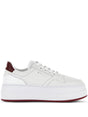 HOGAN Elevated White Leather Flatform Sneakers