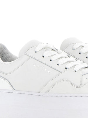 HOGAN Elegant Contrast Leather Sneakers