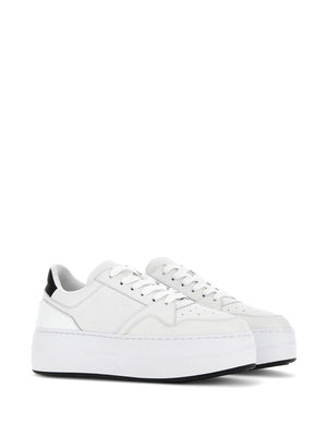 HOGAN Elegant Contrast Leather Sneakers