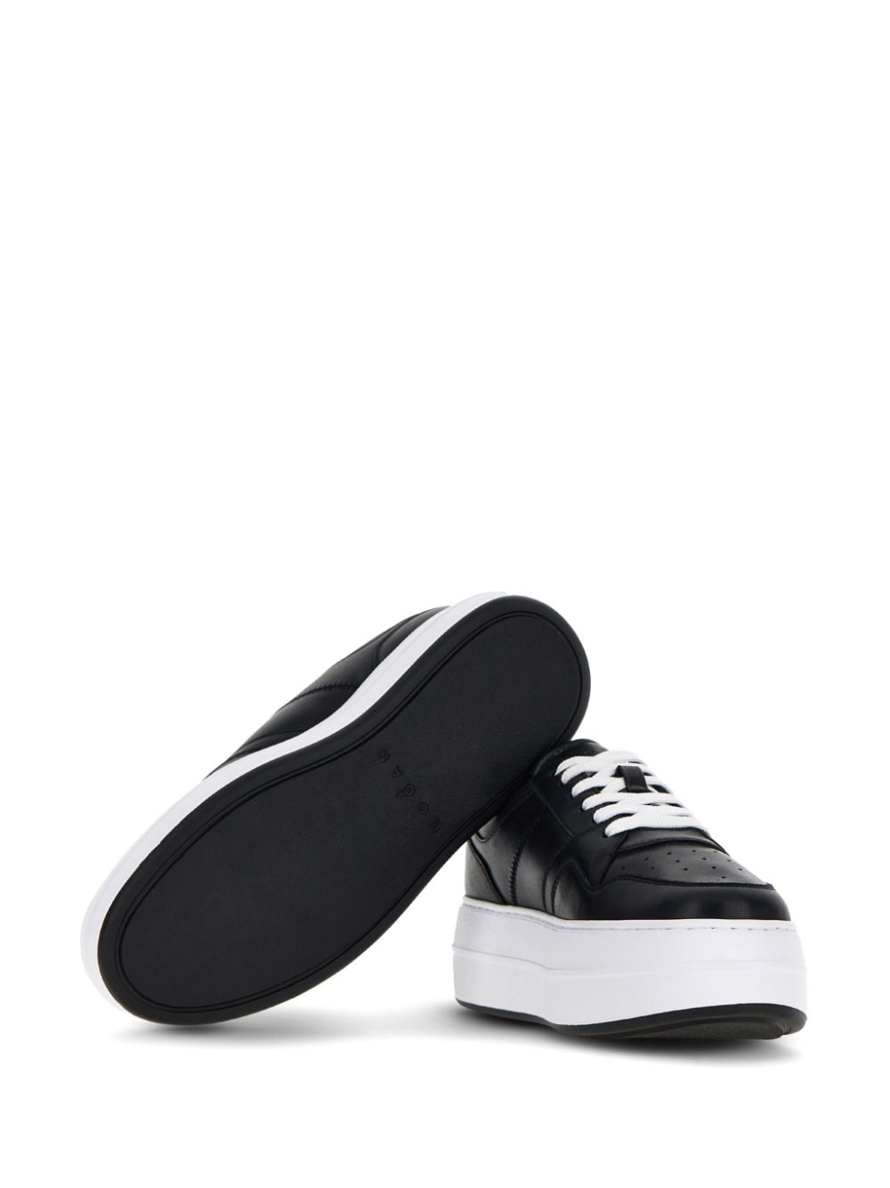 HOGAN Elegant Leather Flatform Sneakers