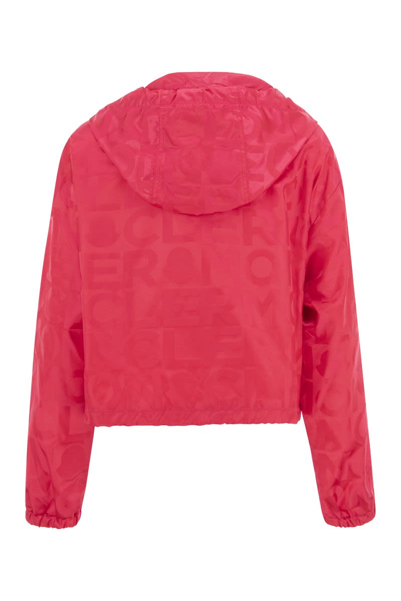 MONCLER Fuchsia Logo Hooded Jacket for Women