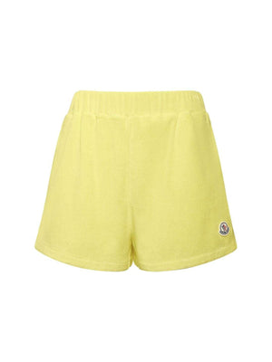 MONCLER Logo Patch Terry Mini Shorts for Women