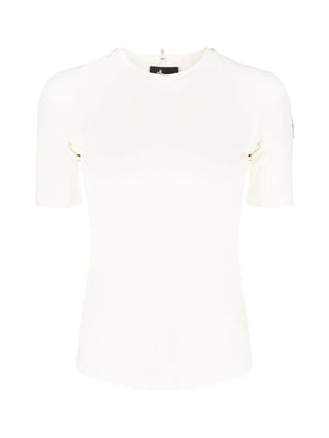 MONCLER Stretch Logo Print T-Shirt for Women - Short Sleeve