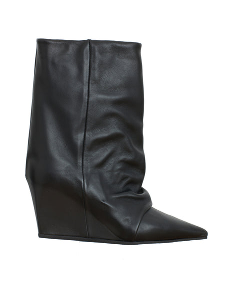 VIC MATIE' Stylish Leather Ankle Boots for Women