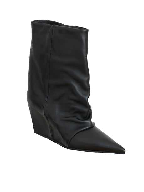 VIC MATIE' Stylish Leather Ankle Boots for Women