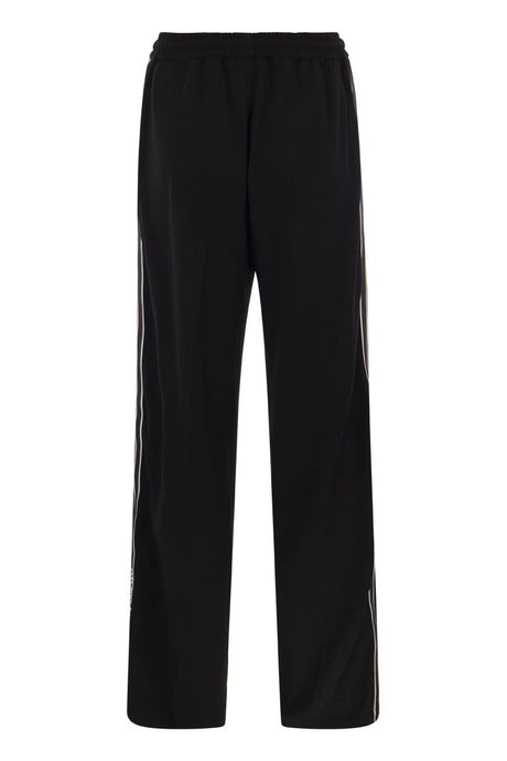 MONCLER Satin Sports Trousers - Black