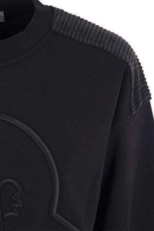 MONCLER Black Embroidered Logo Hoodie for Women - FW23