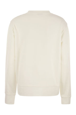 MONCLER Crystal-Embellished Sweatshirt with Loose Fit