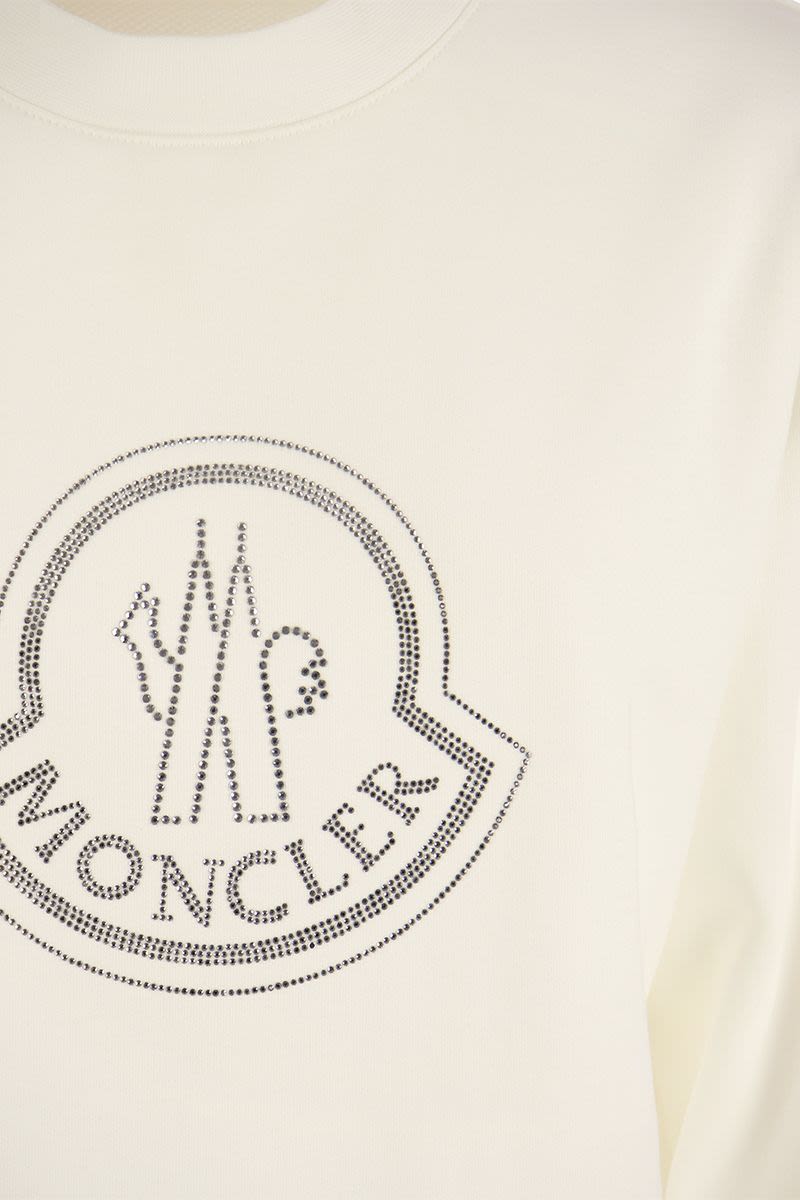 MONCLER 深灰手感舒適女士棉聚酰胺運動衫 - 2024年秋冬季新款