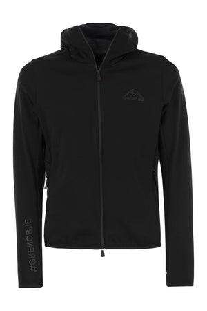 MONCLER GRENOBLE Men's Technical Hooded and Zipped Sweatshirt for Active Outdoor Wear