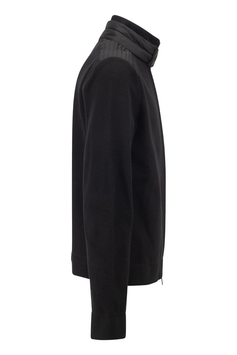Áo khoác len cao cổ cho nam - màu đen