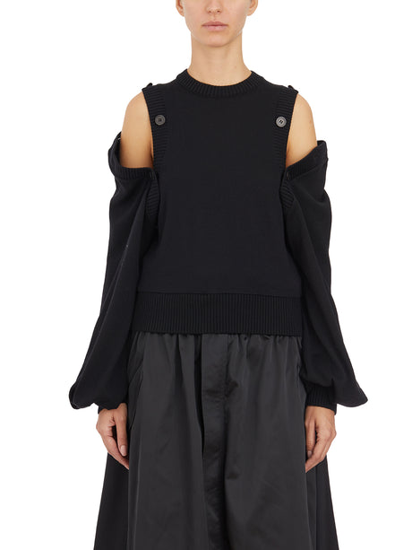 COMME DES GARÇONS Wool Sweater with Removable Sleeves - Size S