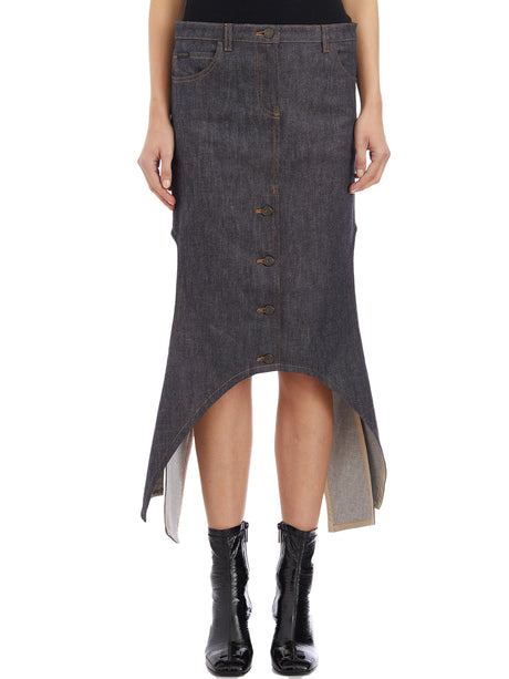 COURREGÈS Reversed Long Denim Skirt - Size 27