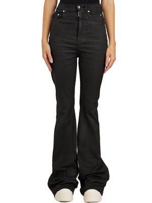 RICK OWENS Bootcut Denim Pants for Women - Size 26