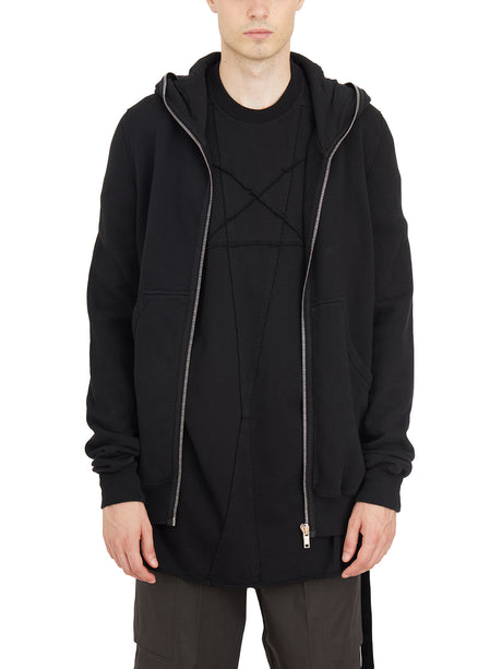 RICK OWENS Men's Zip-Front Hoodie with Hood - Size M