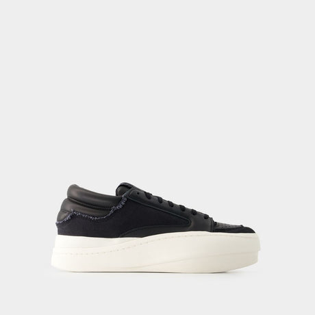 Y-3 Black Leather and Textile Unisex Sneakers - SS24 Collection