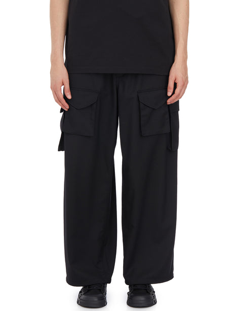 Y-3 Wool Cargo Trousers with Wide Leg - Size M