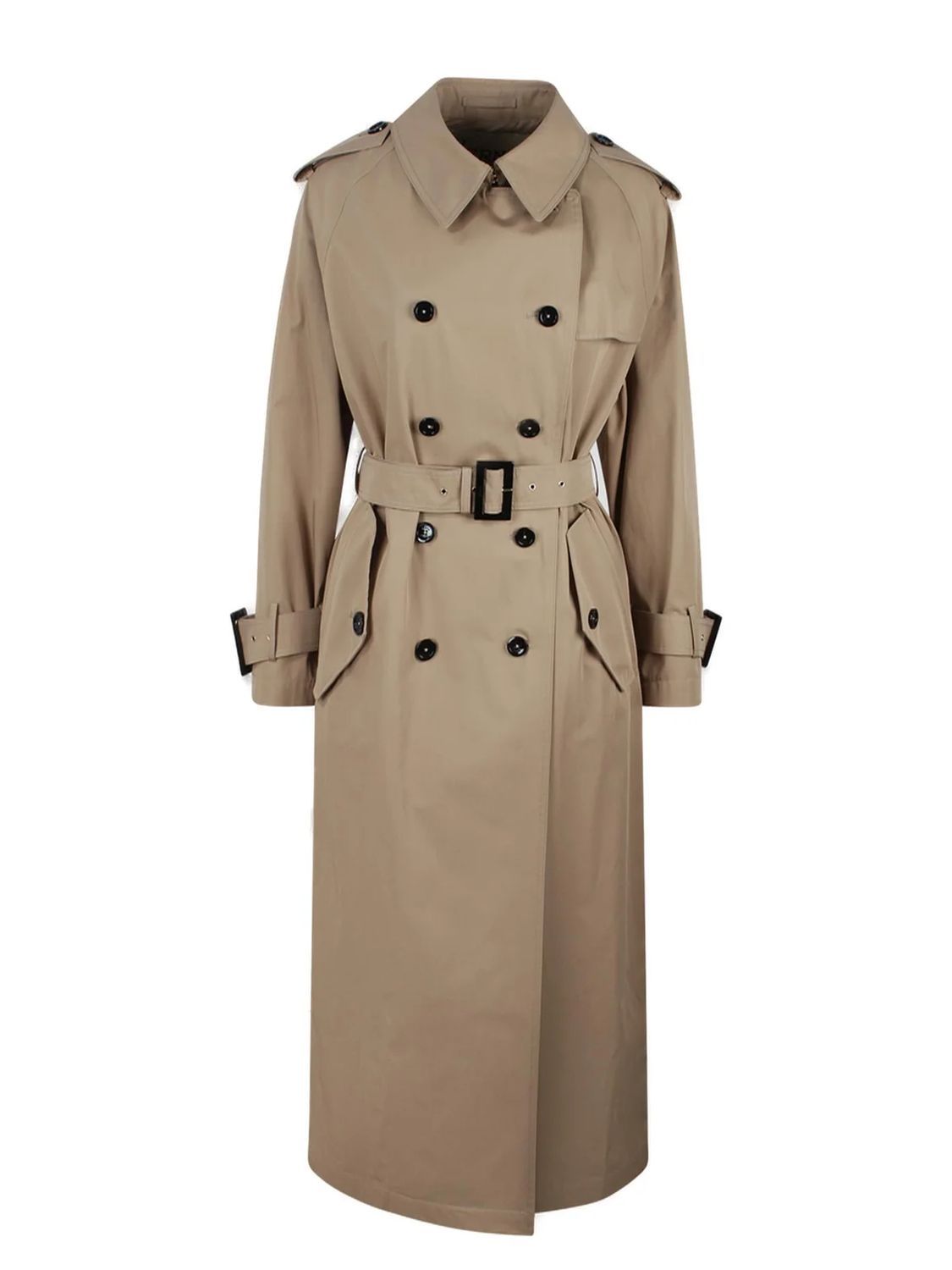 HERNO Double-Breasted Cotton Trench Jacket for Women - Beige