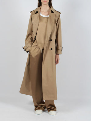 Belted Cotton Trench Jacket for Women