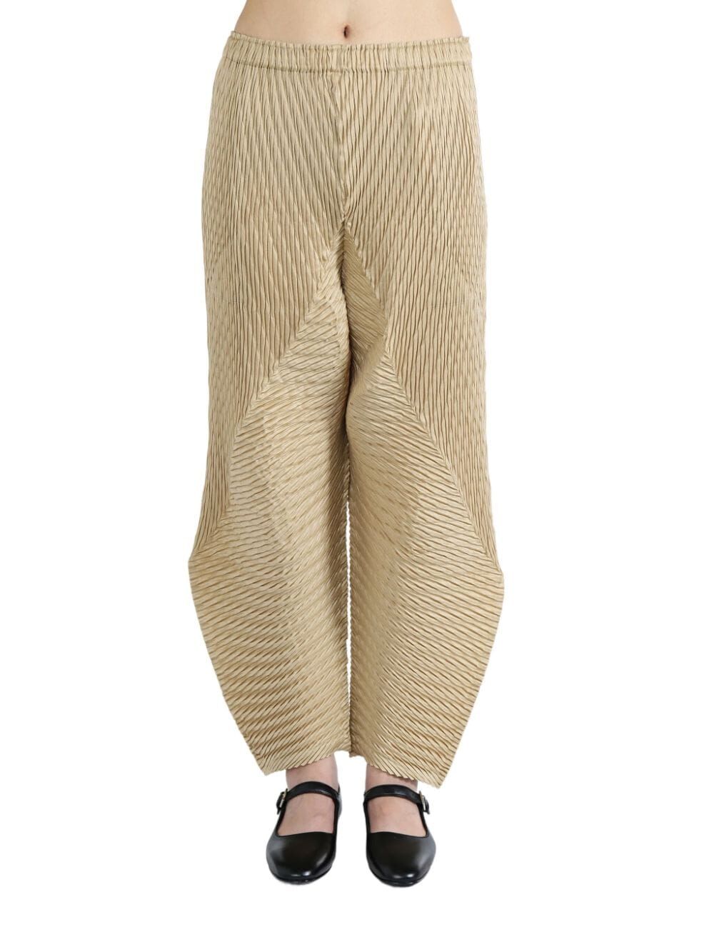 BAO BAO ISSEY MIYAKE Wrapped Suede-Like Pleats Pants for Women