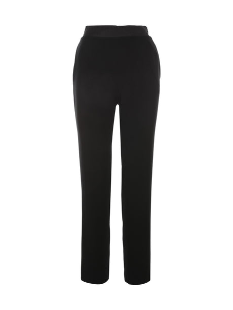 EMPORIO ARMANI Elastic Waisted Trousers with Satin Details