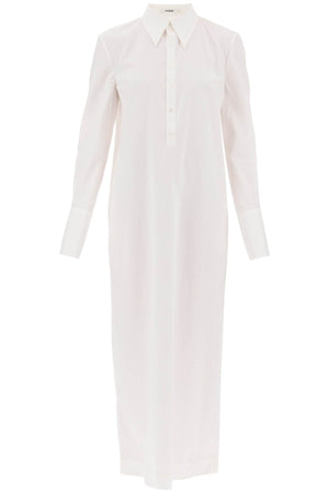 INTERIOR Elegant Maxi Shirt Dress in Pure Cotton