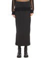 HELMUT LANG Long Maxi Zip Skirt in Classic Black - Size 2