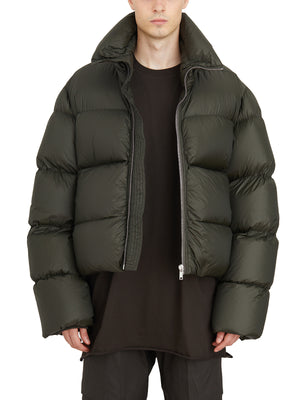 RICK OWENS Men's Mini Zip-Up Turtle Neck Jacket