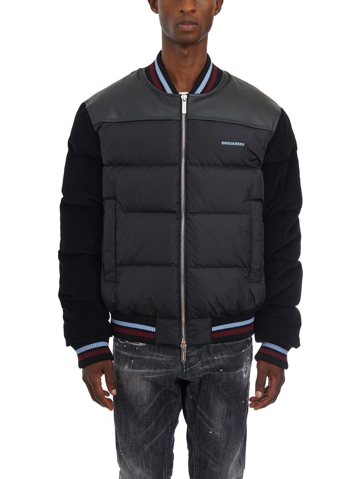 DSQUARED2 Urban Edge Mixed Material Bomber Jacket