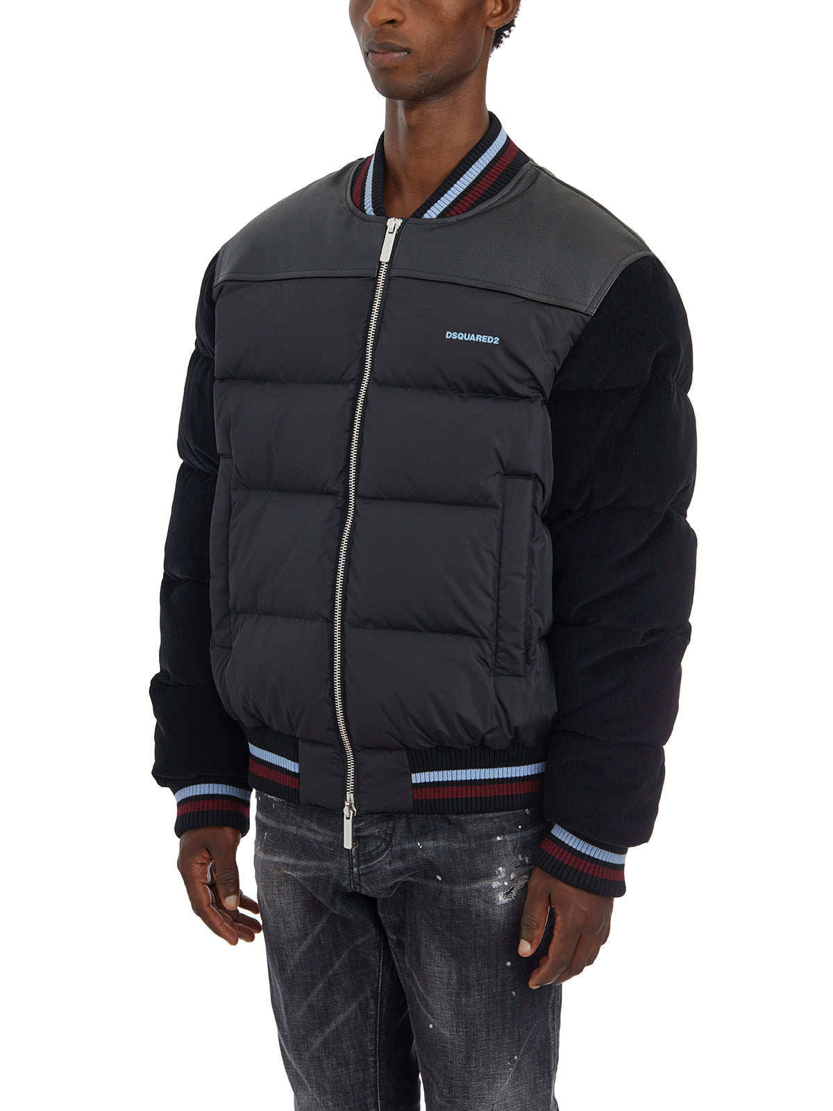 DSQUARED2 Urban Edge Mixed Material Bomber Jacket