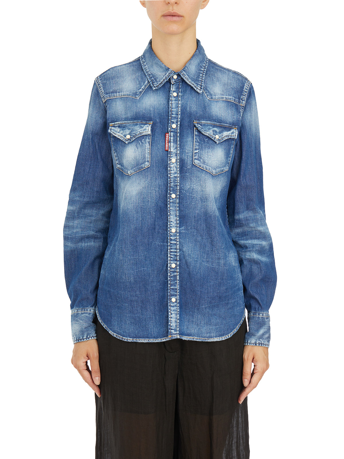 DSQUARED2 Western Blue Denim Shirt