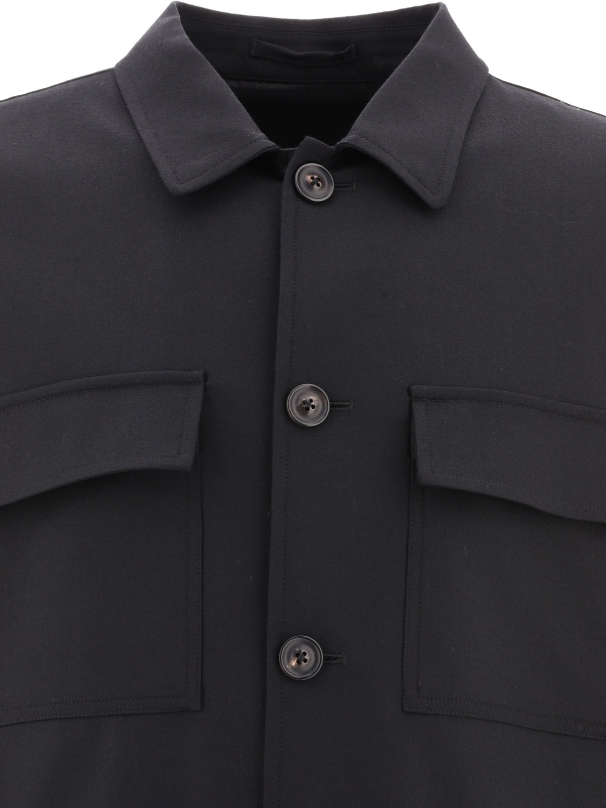 LARDINI Men's Black Overshirt for FW23
