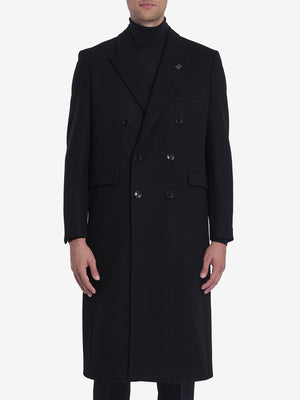 LARDINI Double-Breasted Long Jacket for Men