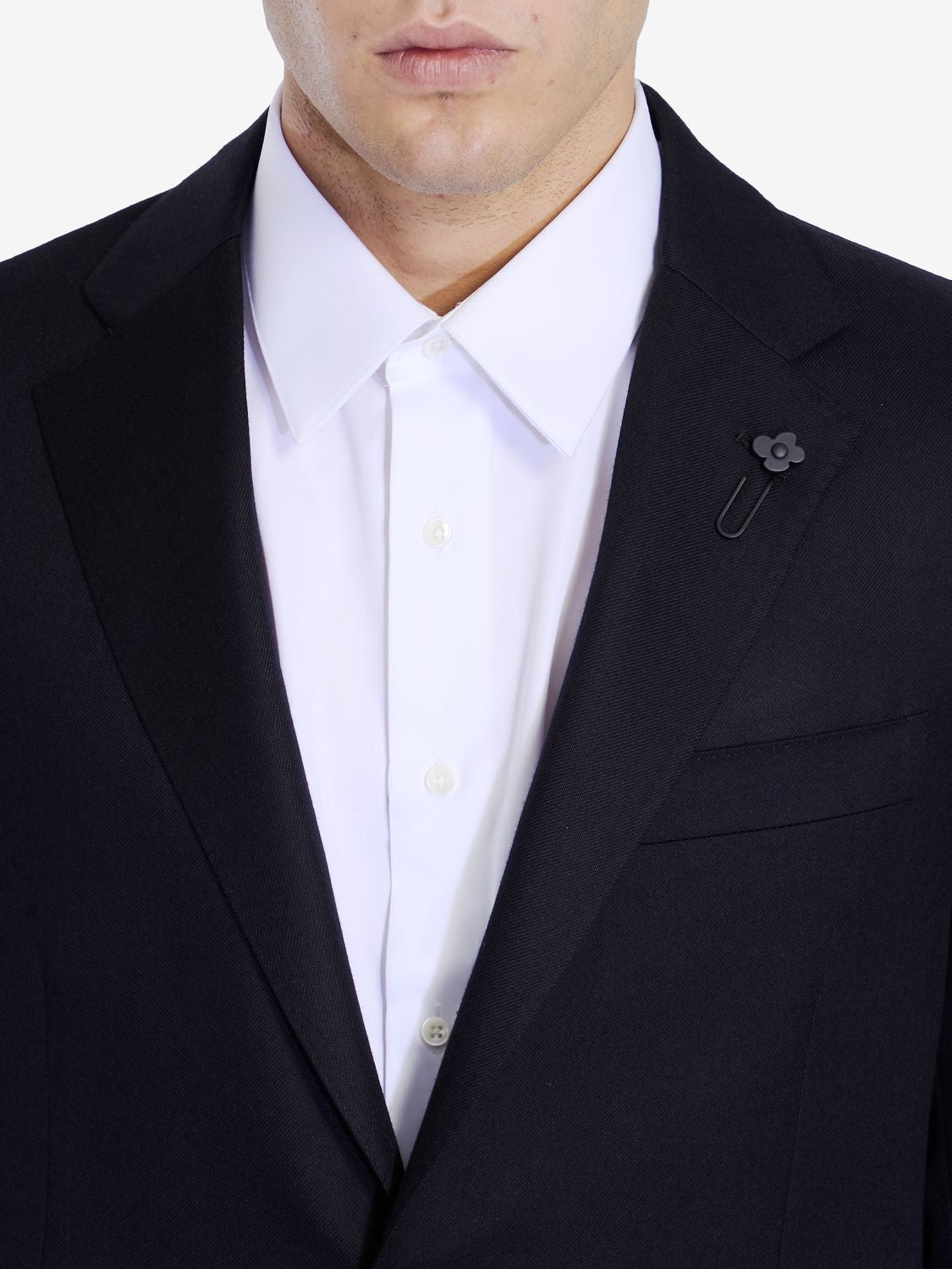 LARDINI Elegant Black Cashmere Blend Jacket