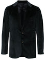 LARDINI Men's Navy Blue Stretch Corduroy Jacket - Bold Elegance