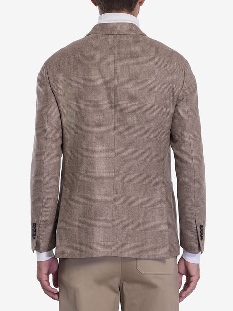 LARDINI Men's Double-Breasted Beige Cashmere Jacket