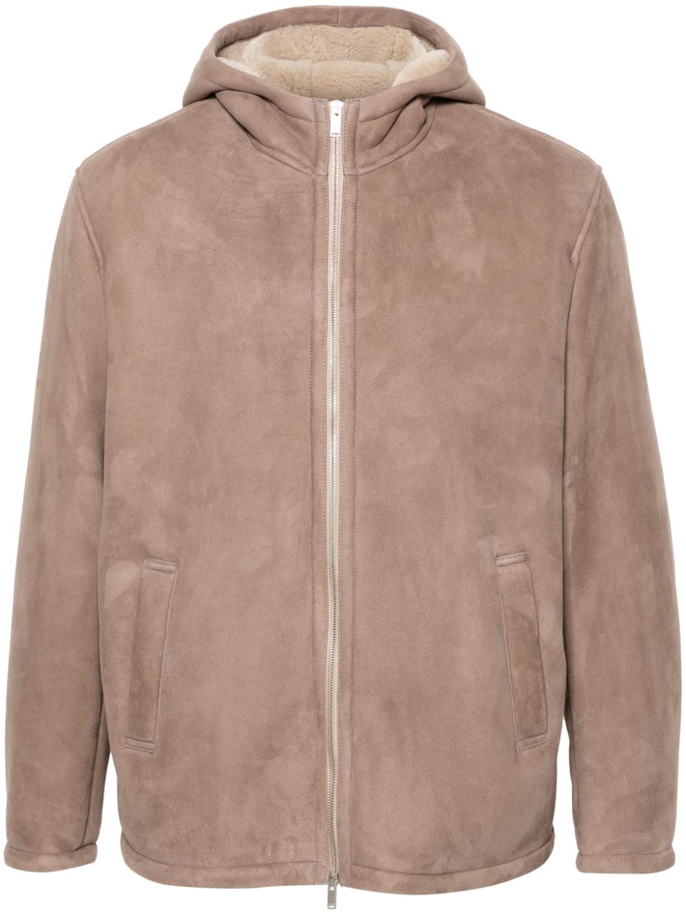 LARDINI Classic Light Brown Sheepskin Jacket for Men