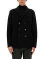 LARDINI Classic Double-Breasted Peacoat for Men - Size L