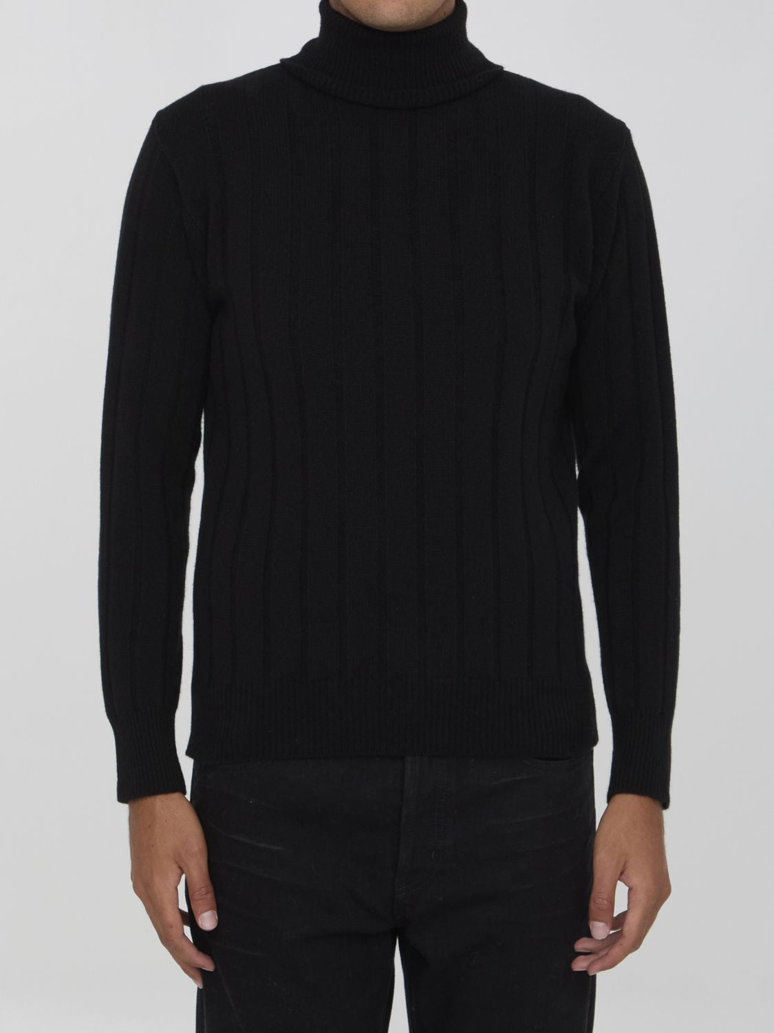 LARDINI Men's Regular Fit Turtleneck Sweater